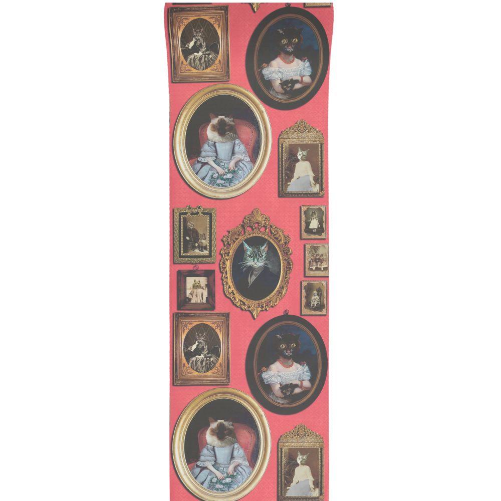 A Cavalcade of Cats Wallpaper - Red - Graduate Collection