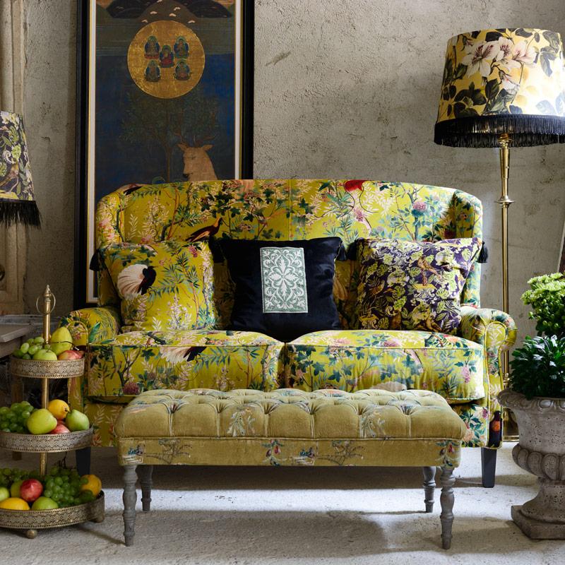 Abigail Velvet Sofa - Royal Garden - MINDTHEGAP