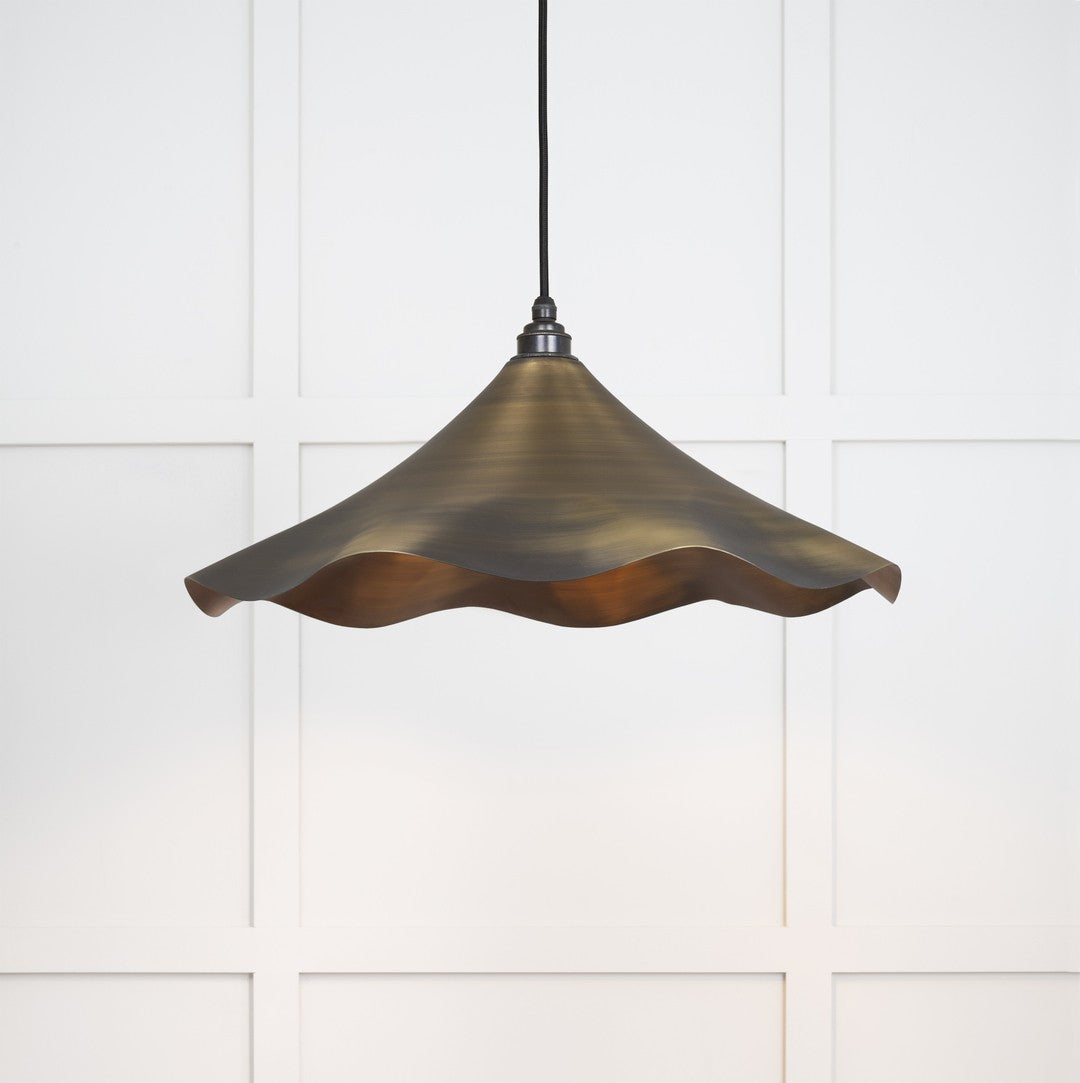 Aged Brass Flora Pendant Light