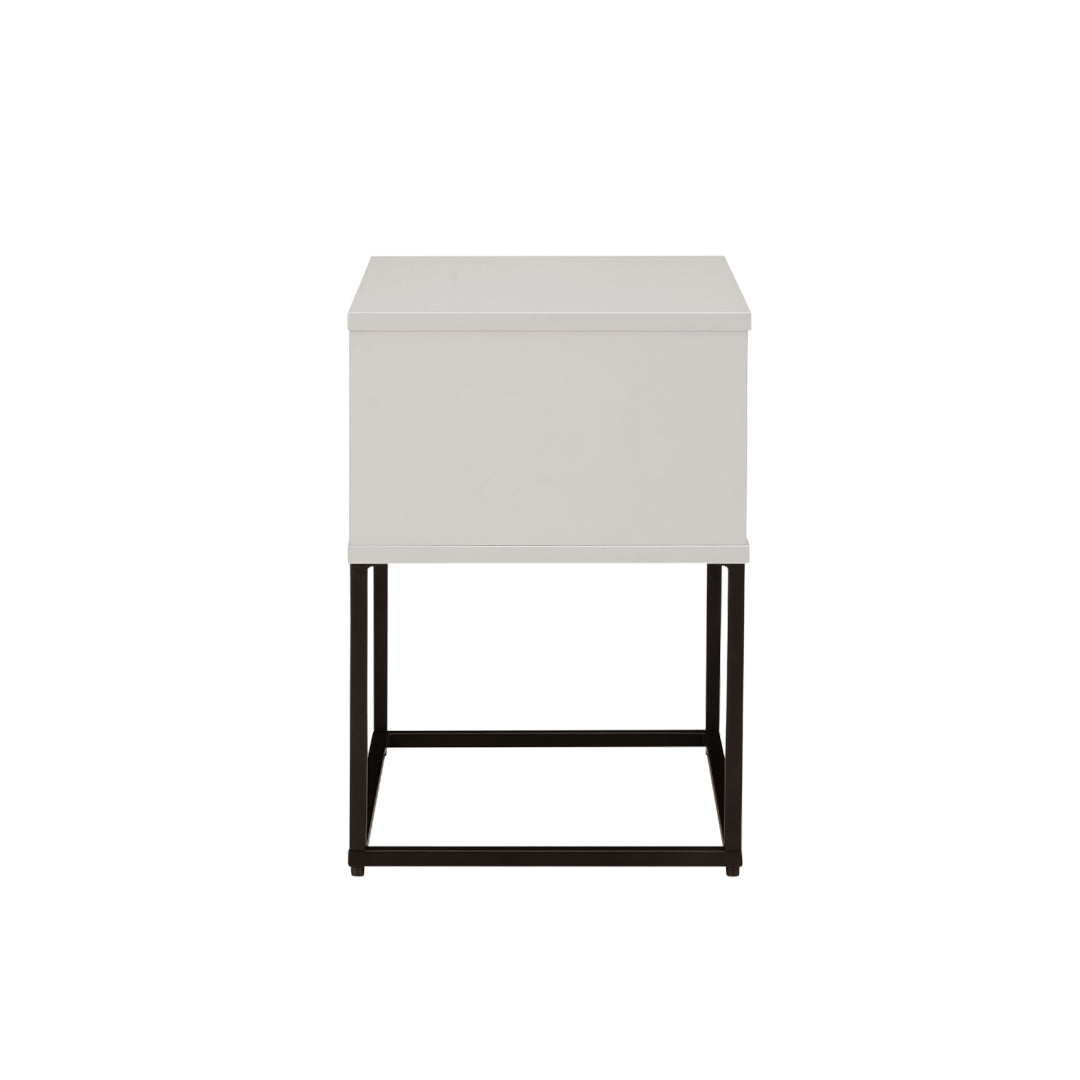 Albion Single Drawer Bedside - Stone
