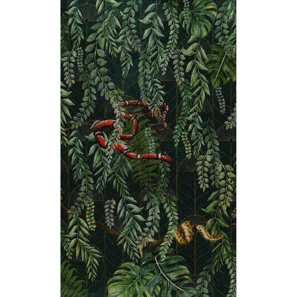 Art Deco Jungle Wallpaper UON NLXL Lime Lace