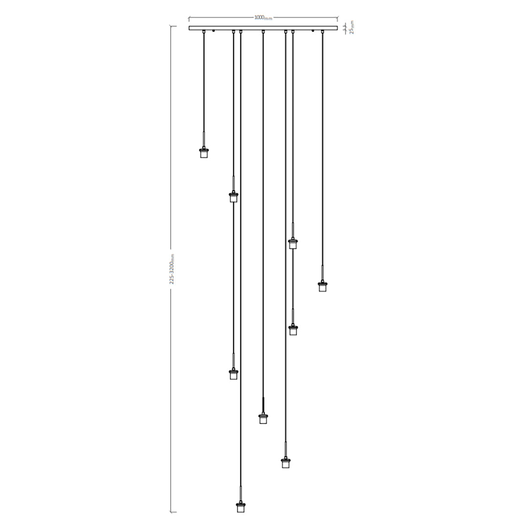 Astley Nine Pendant in Brushed Muted Bronze - RV Astley