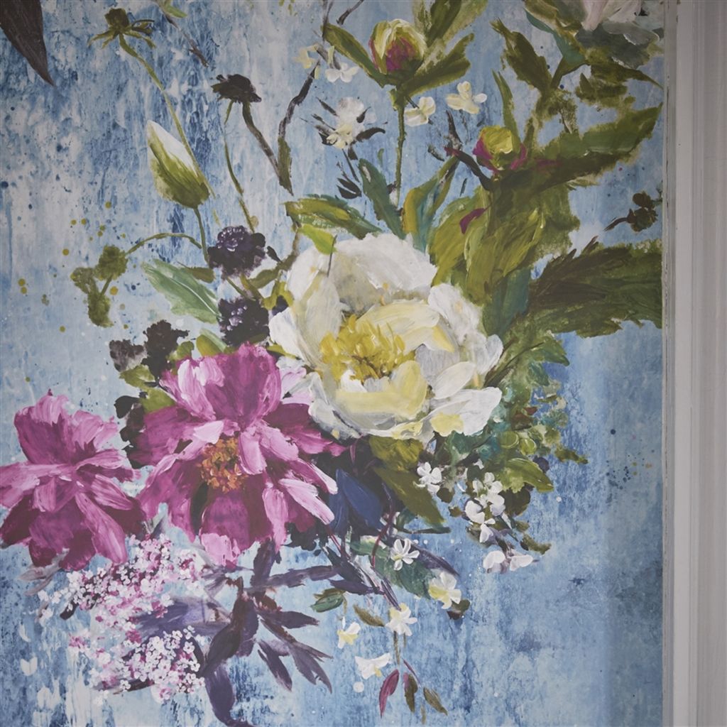 Aubriet Wallpaper - Slate Blue - Designers Guild