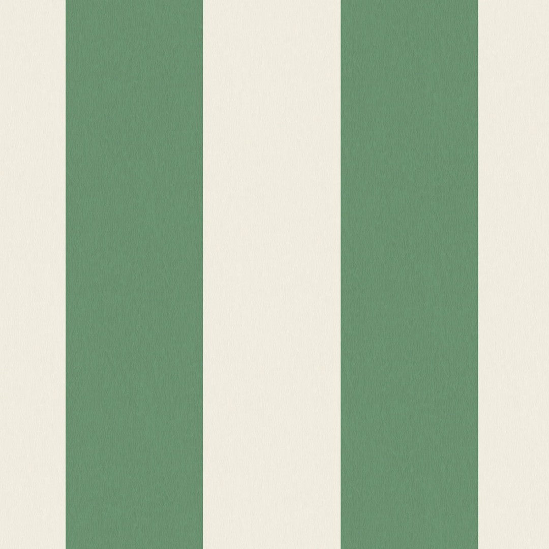 Awning Stripe Wallpaper - Green & Magnolia
