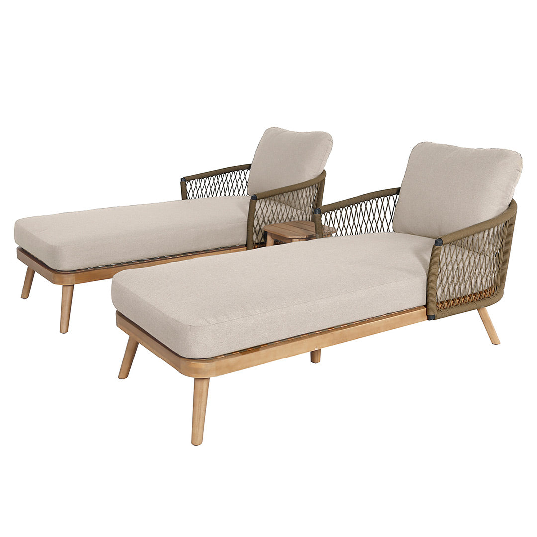 Bali Rope Weave Sunlounger Set