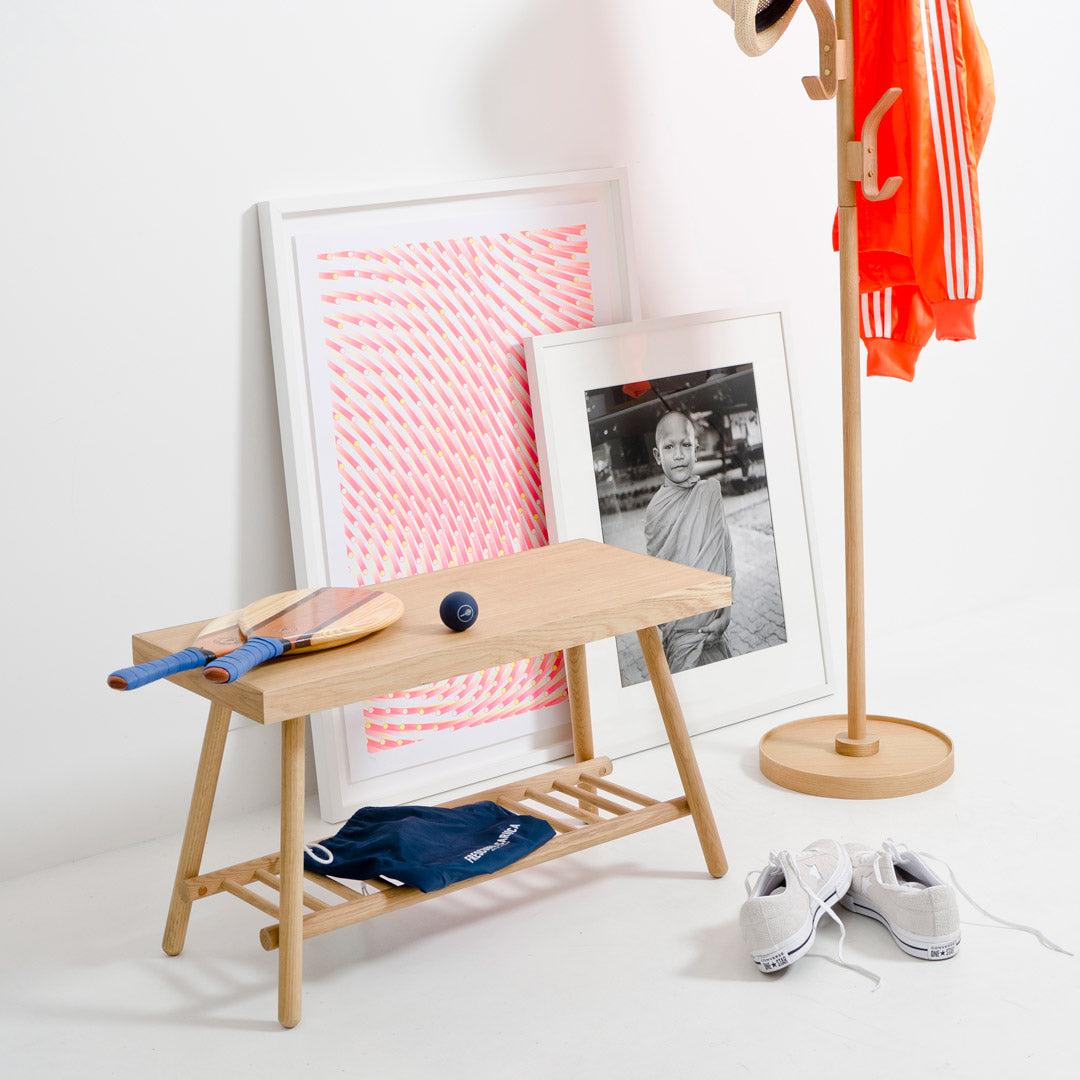 Bench 75 Seat with Storage - Natural Oak