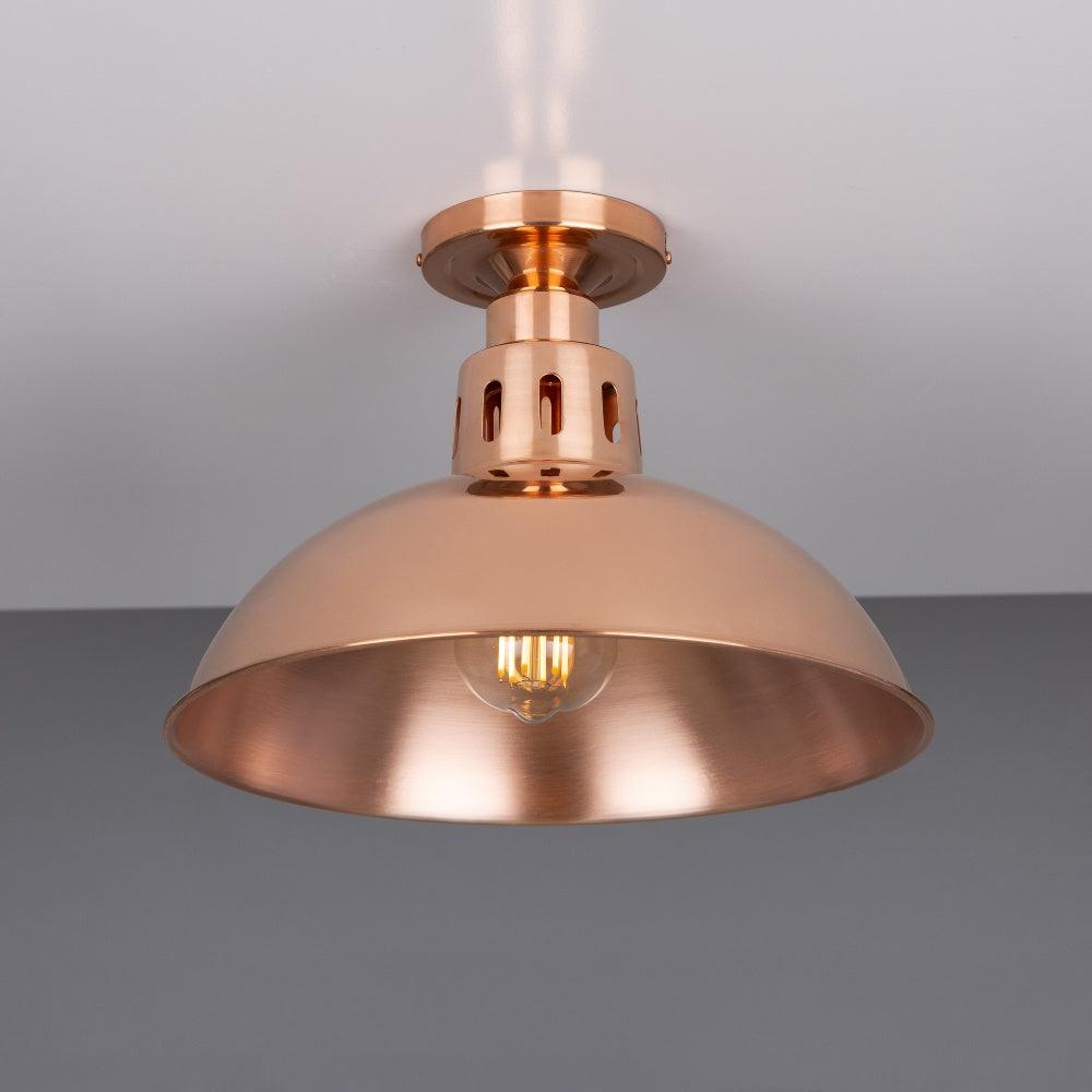 Berlin Copper Vintage Ceiling Light - Mullan Lighting
