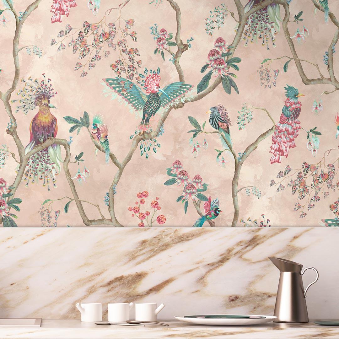 Birds In Paradise Wallpaper - Plaster - Brand Mckenzie