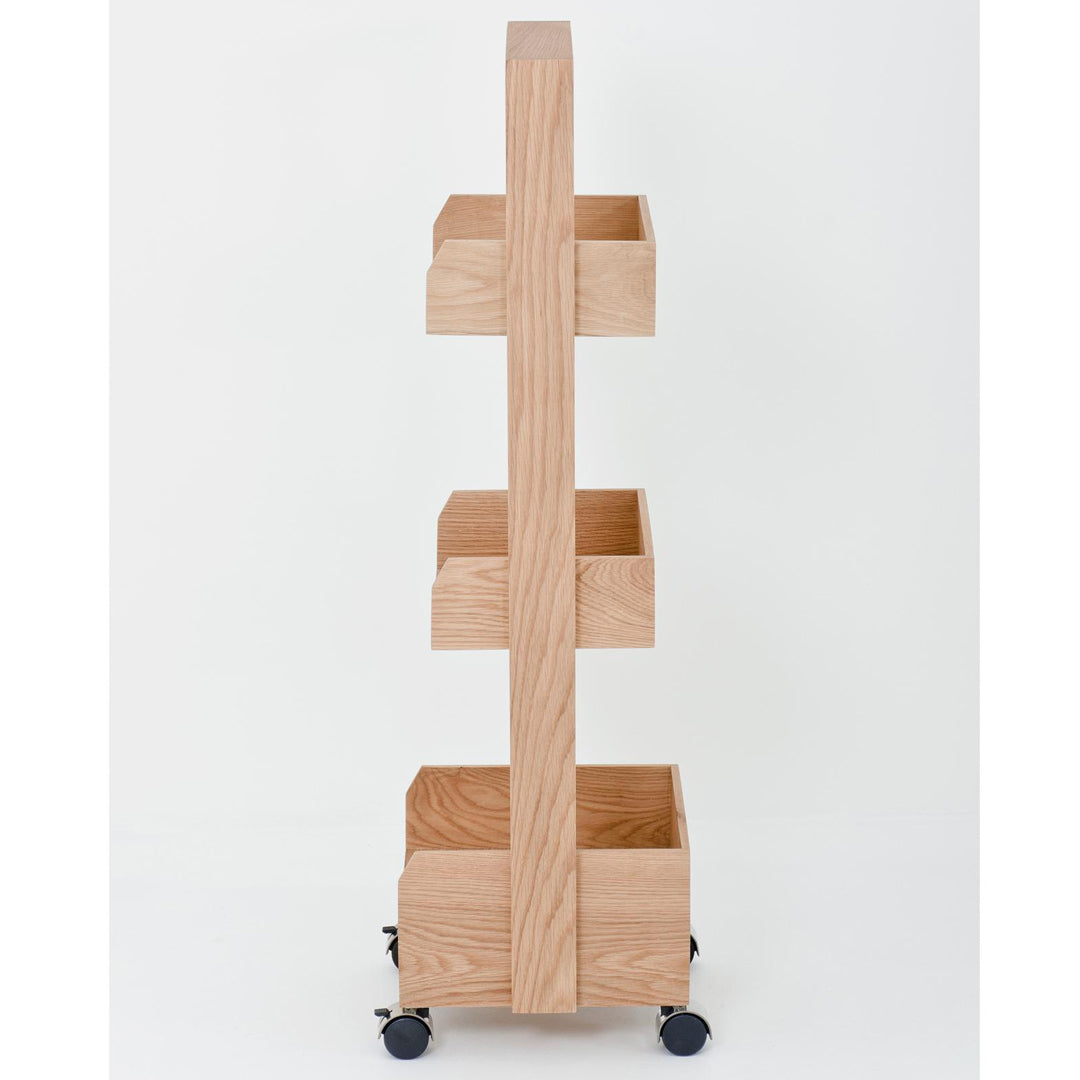 Bookie Roller Shelf - Natural Oak