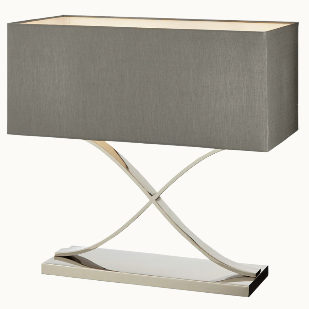Byton Stainless Steel Finish Table Lamp - Nickel - RV Astley
