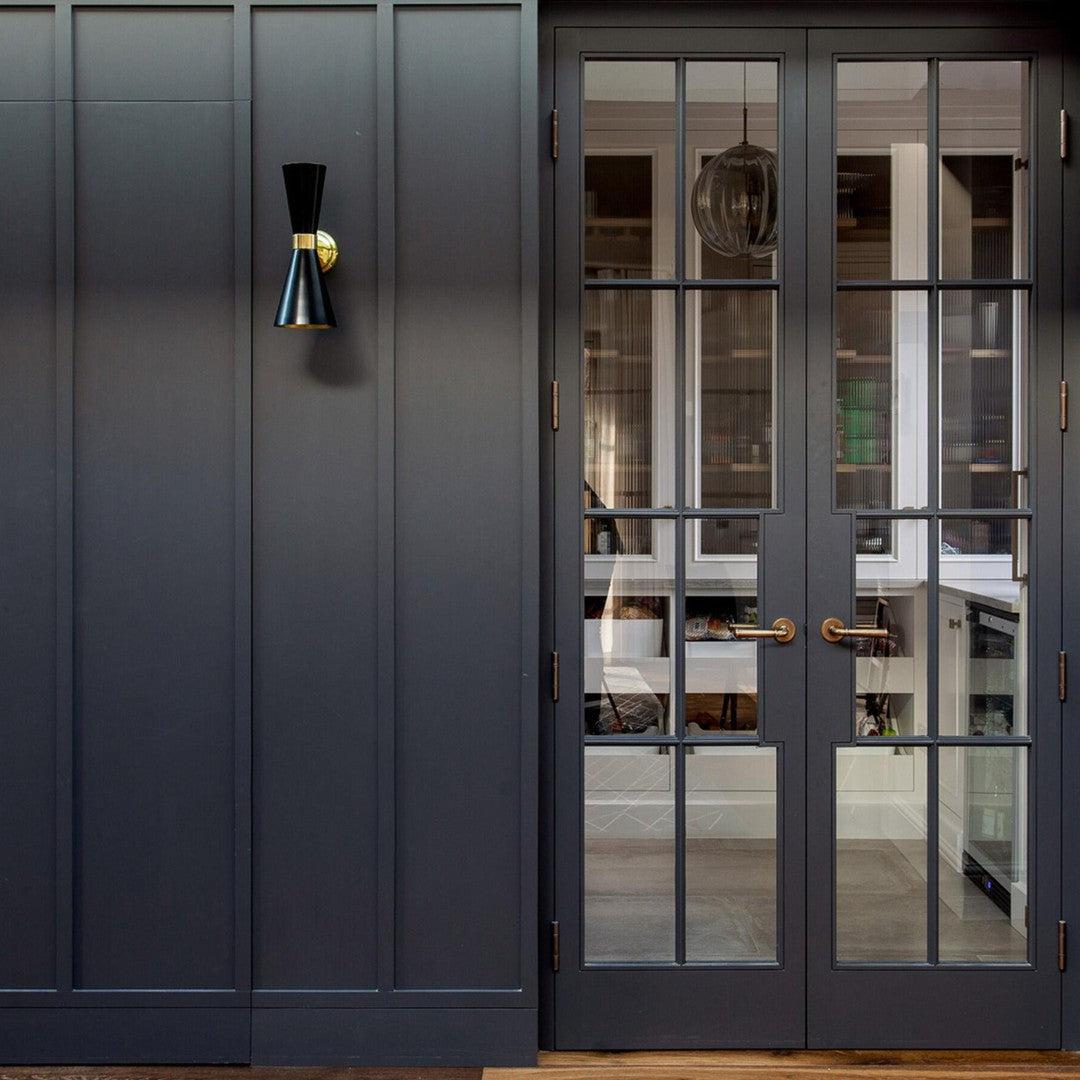 Cairo Contemporary Wall Light - Black - Mullan Lighting