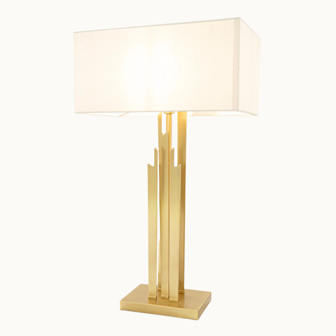 Carrick Pale Gold Finish Table Lamp - RV Astley