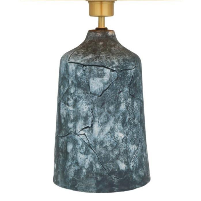 Cassia Tall Ceramic Table Lamp - Blue - Mullan Lighting