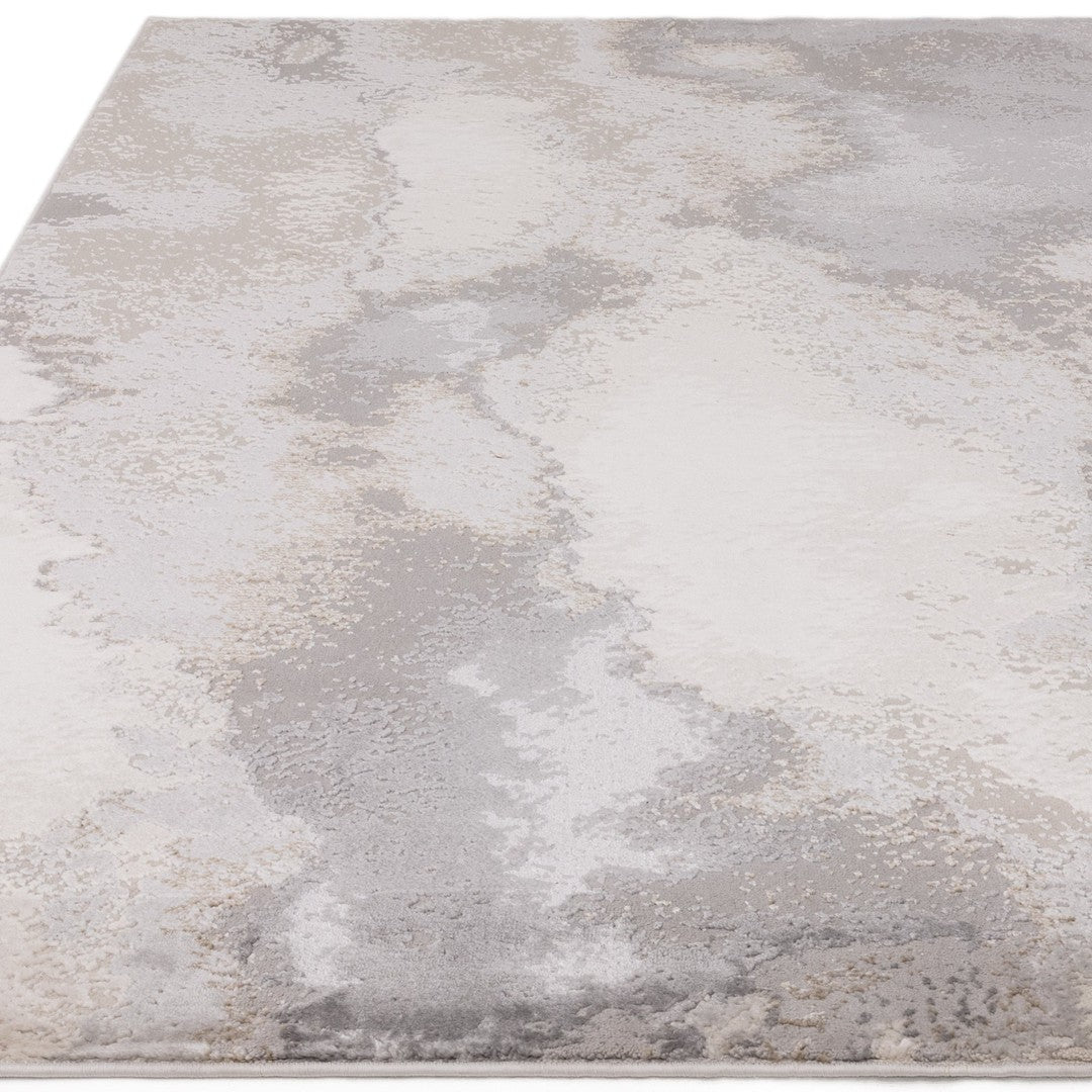 Celest Premium Lustrous Abstract Rug - Grey