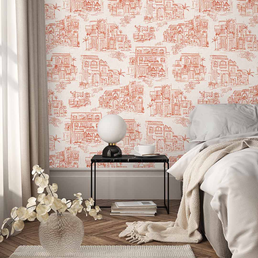 Charming Lanes Wallpaper - Pumpkin - Brand Mckenzie