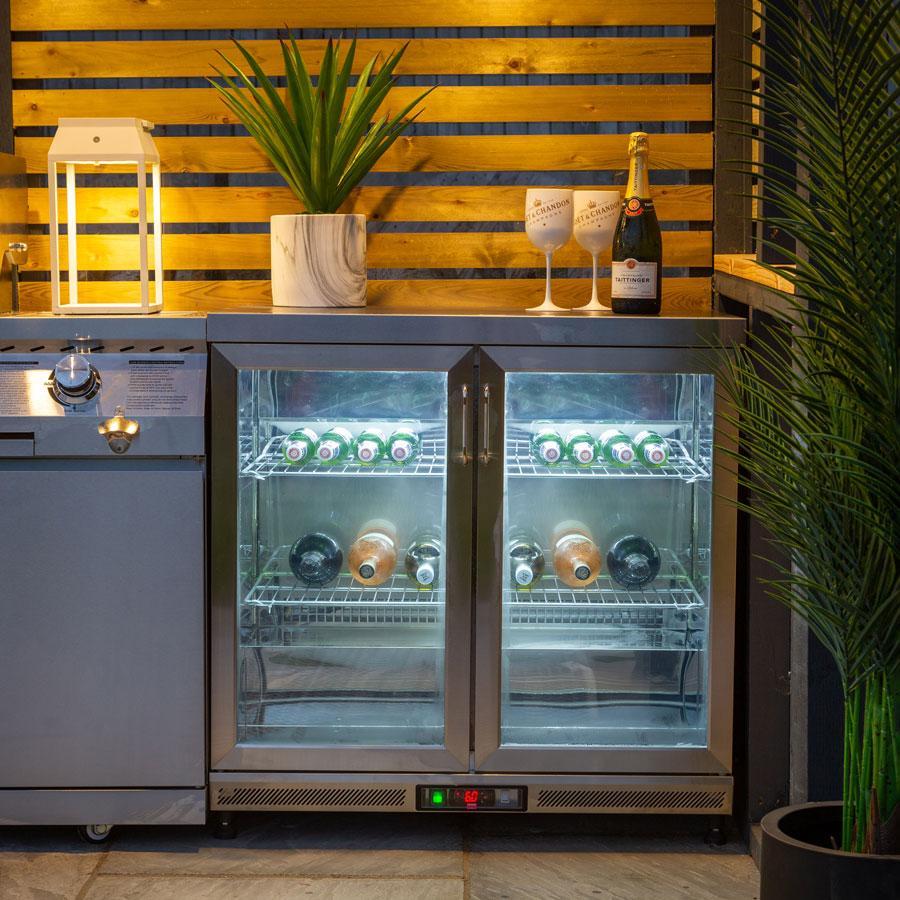 Cirencester 6 BBQ , Fridge & Gas Bottle Cabinet