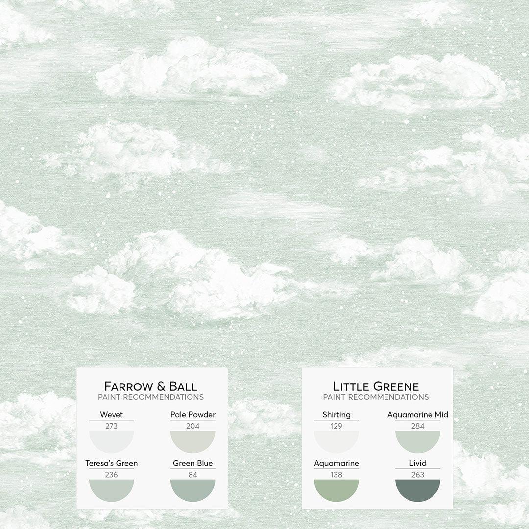 Clouds Wallpaper - Green - Sian Zeng