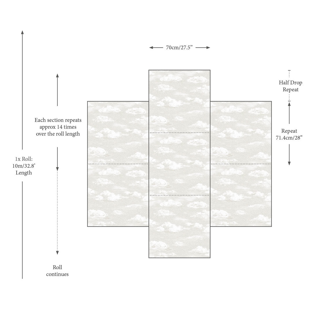 Clouds Wallpaper - Stone - Sian Zeng