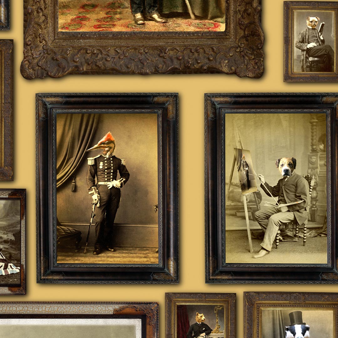 Colonel Fox & Friends - Gentleman's Club Wallpaper