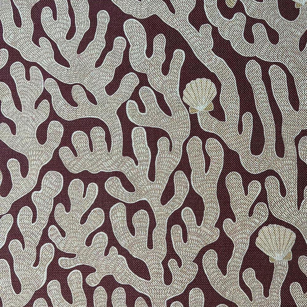 Coral Linen Fabric - Purple Brown - Josephine Munsey