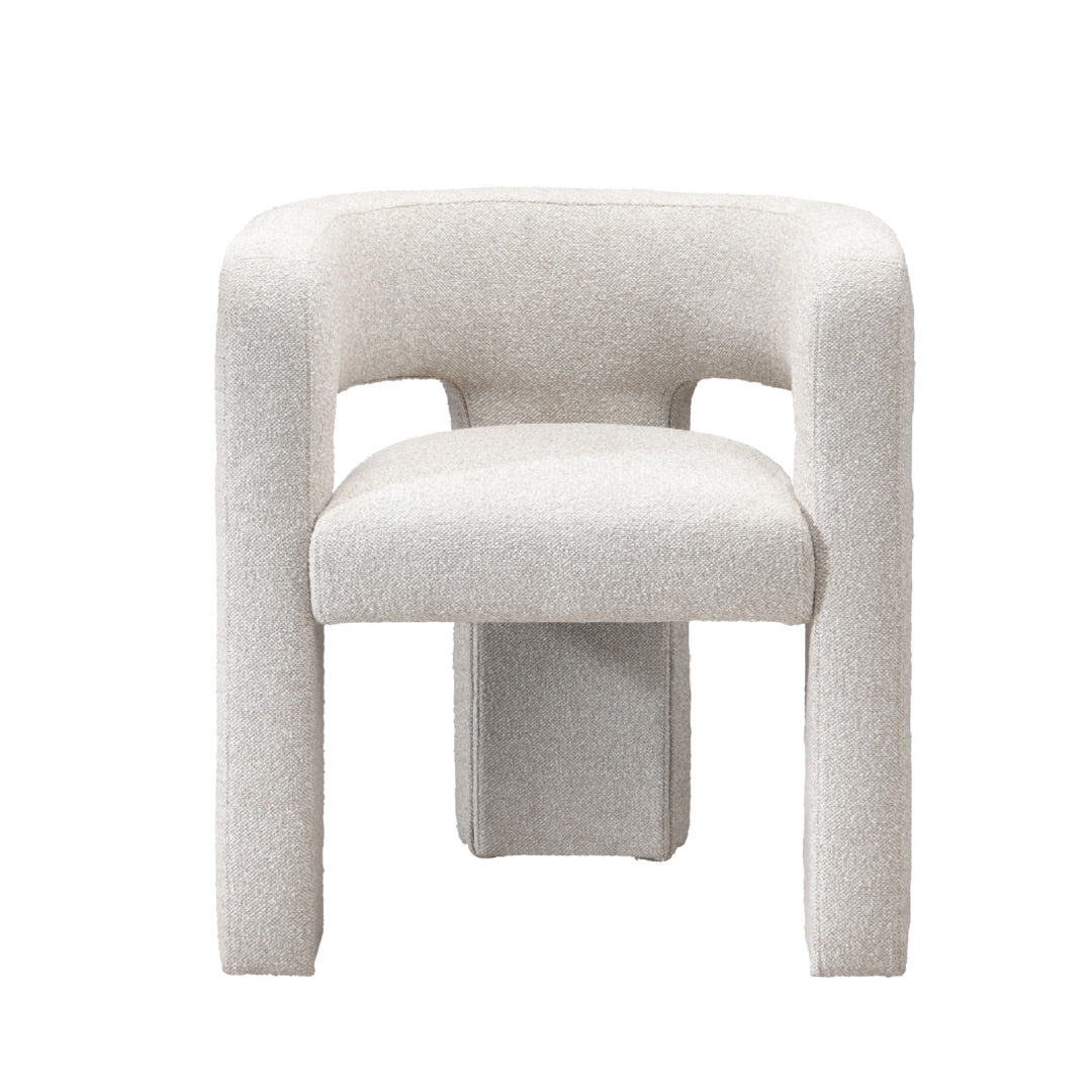 Crescent Boucle Chair