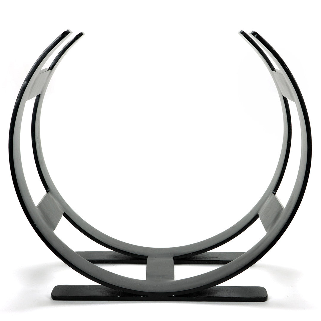 Curved Matt Black Steel Log Holder