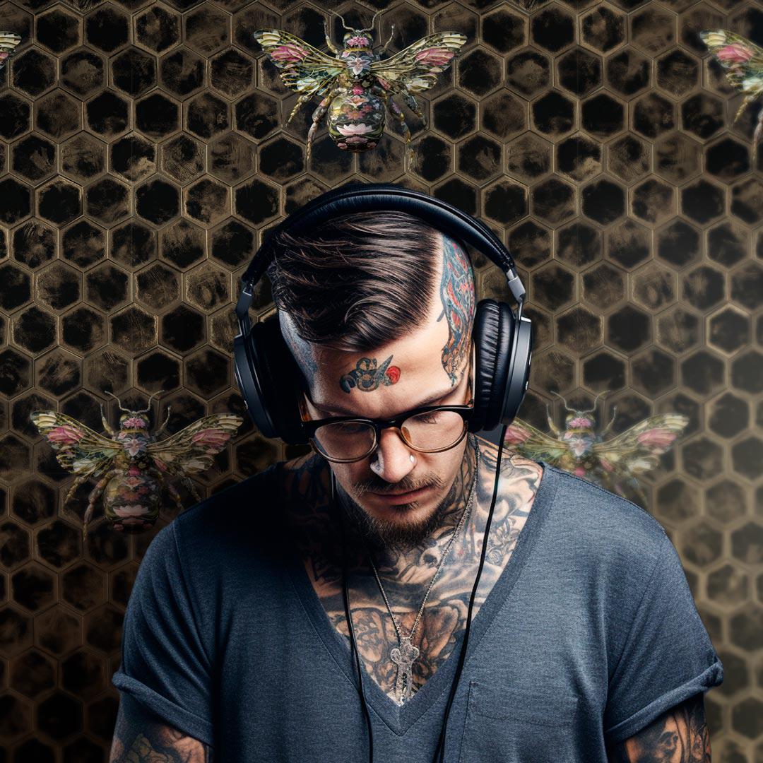 Dark Hex Bombus Wallpaper