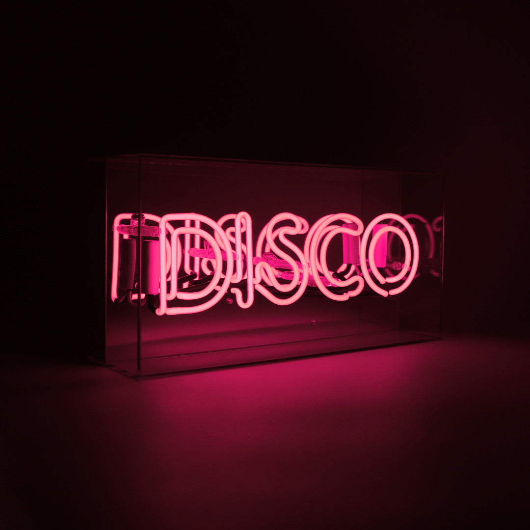 Disco Neon Acrylic Box Light - Pink
