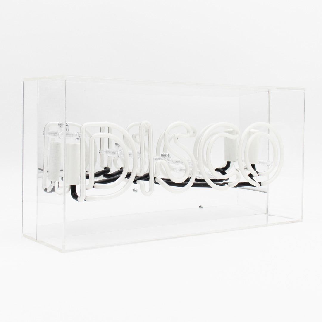 Disco Neon Acrylic Box Light - Yellow