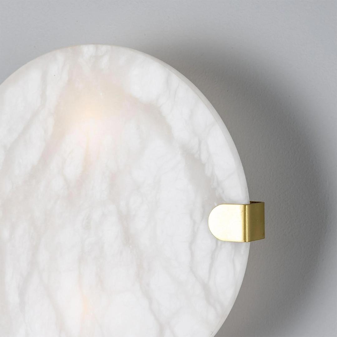 Dundee Round Alabaster Wall Light