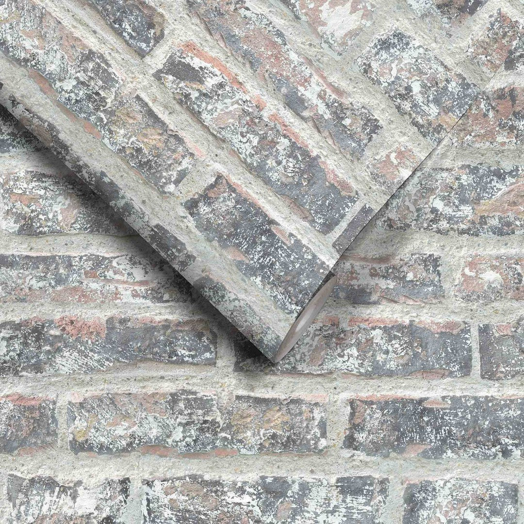 Exposed Real Brick Effect Wallpaper - Canal Street