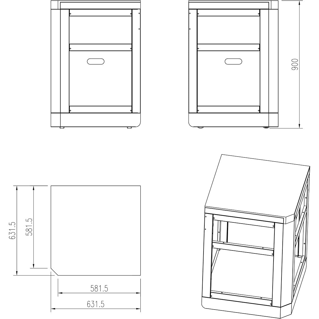 Fairford 90 Degree Corner Unit