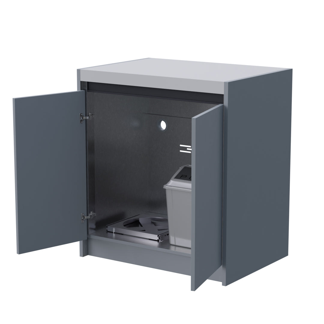 Fairford Modular Kitchen - 5 Piece Linear Set Grey & Black Mix