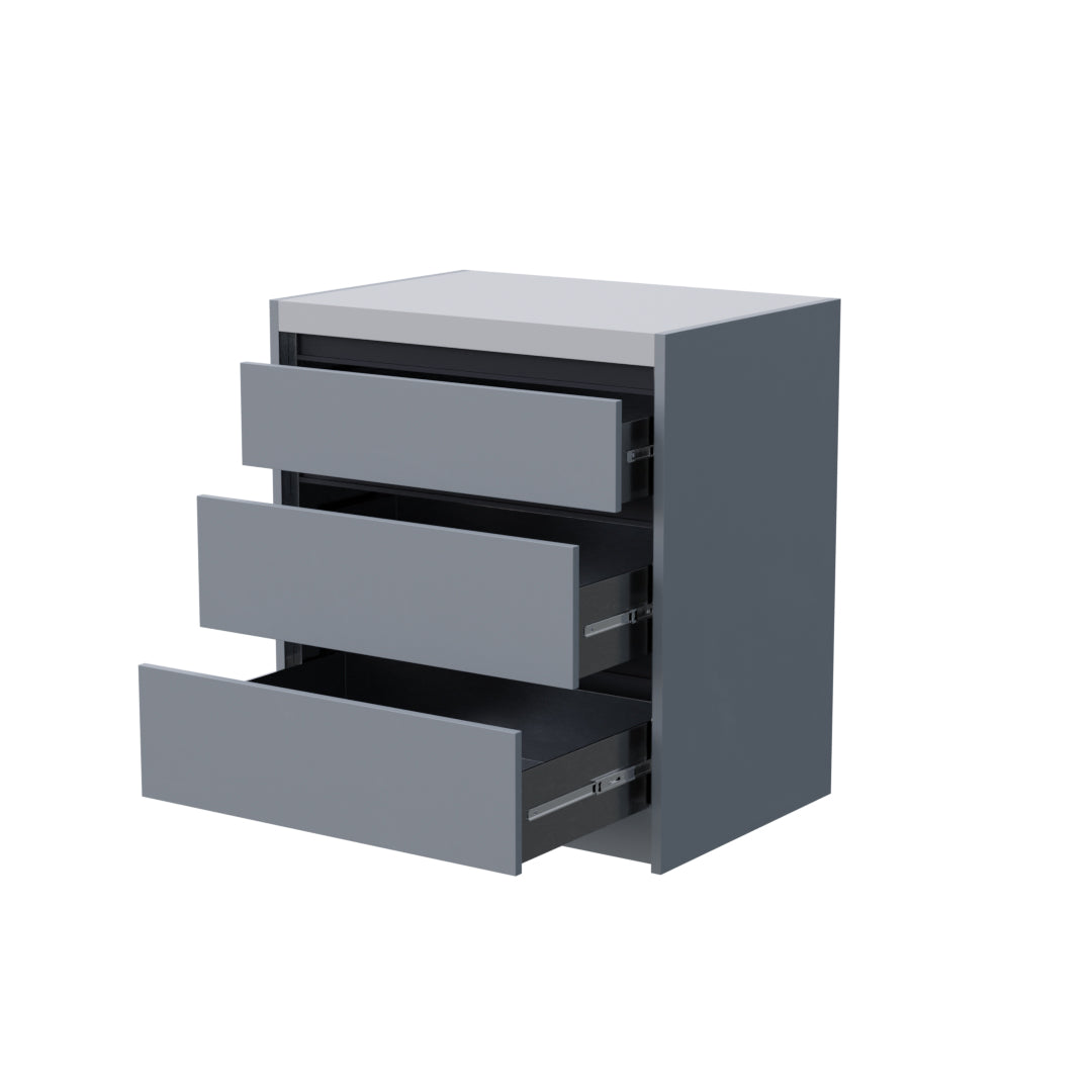 Fairford Modular Kitchen - 5 Piece Linear Set Grey & Black Mix