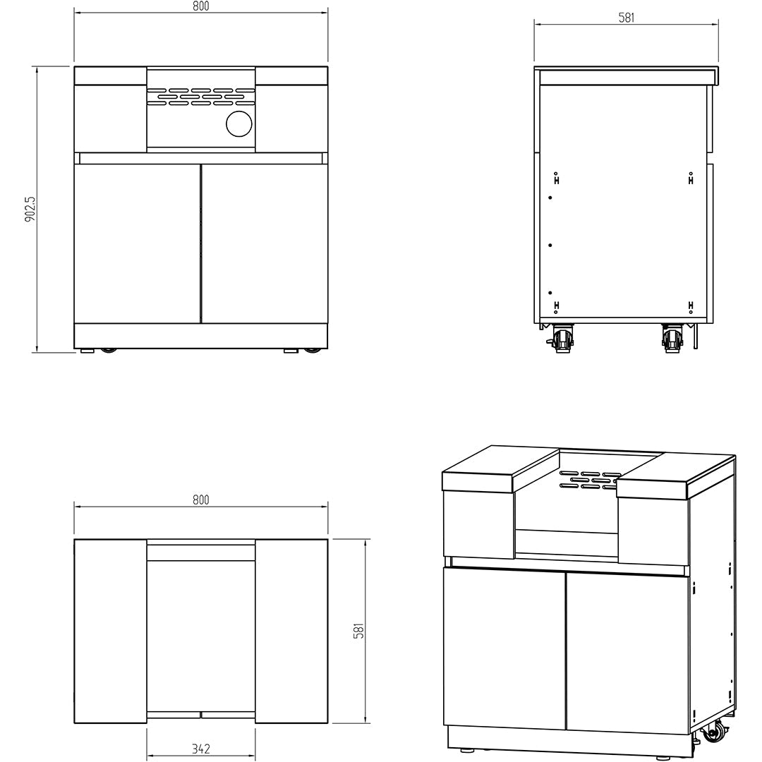 Fairford Side Burner Cabinet