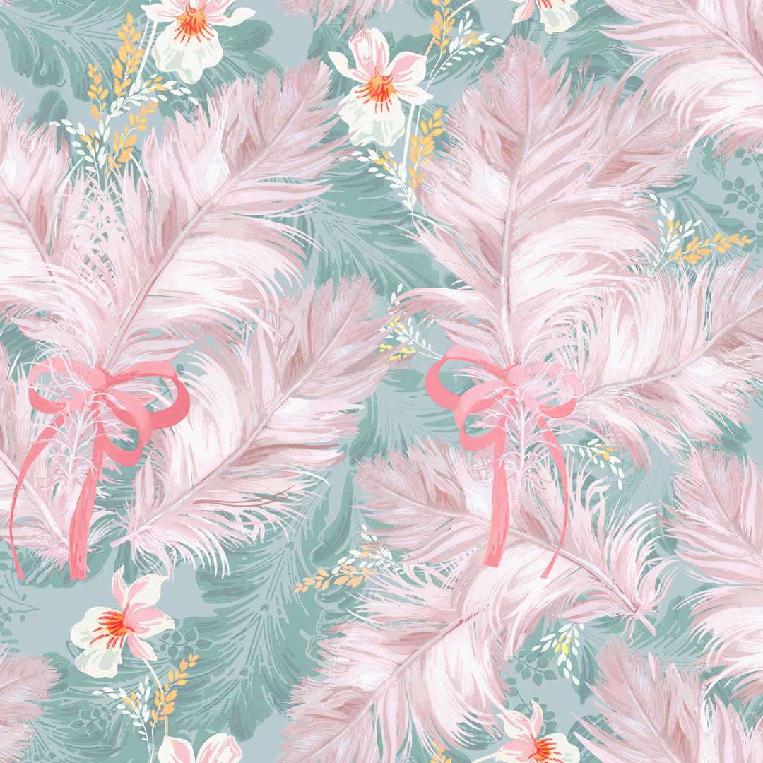 Feathered Folly Wallpaper