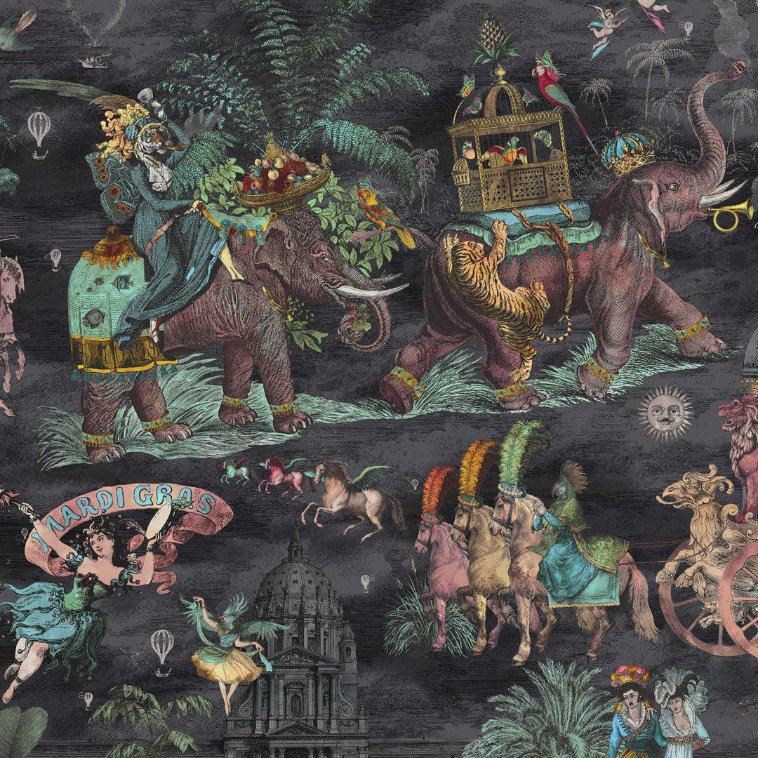 Fiesta Wallpaper - Charcoal - Brand Mckenzie