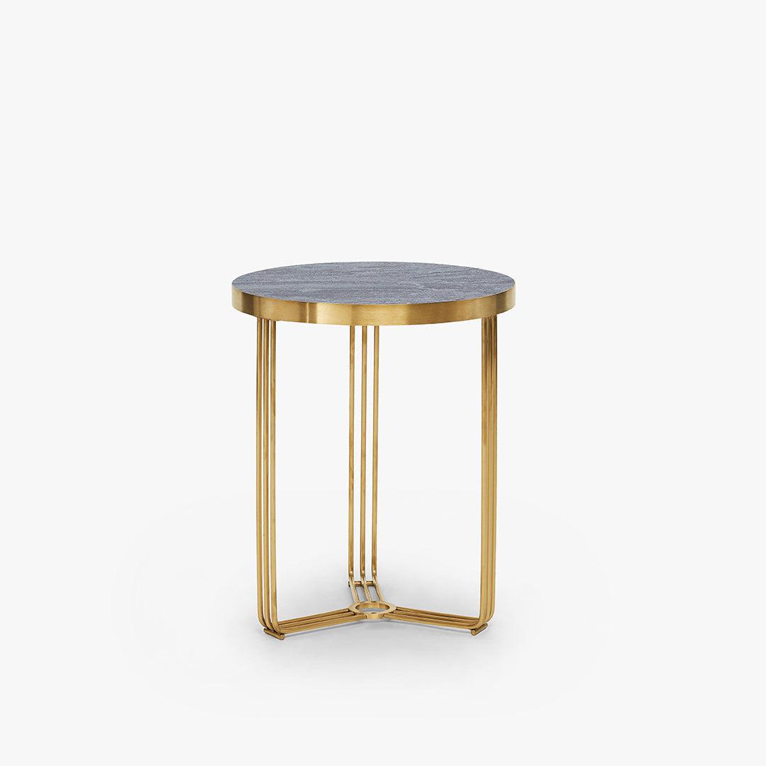 Finn Brass Frame Side Table - Gillmore Space