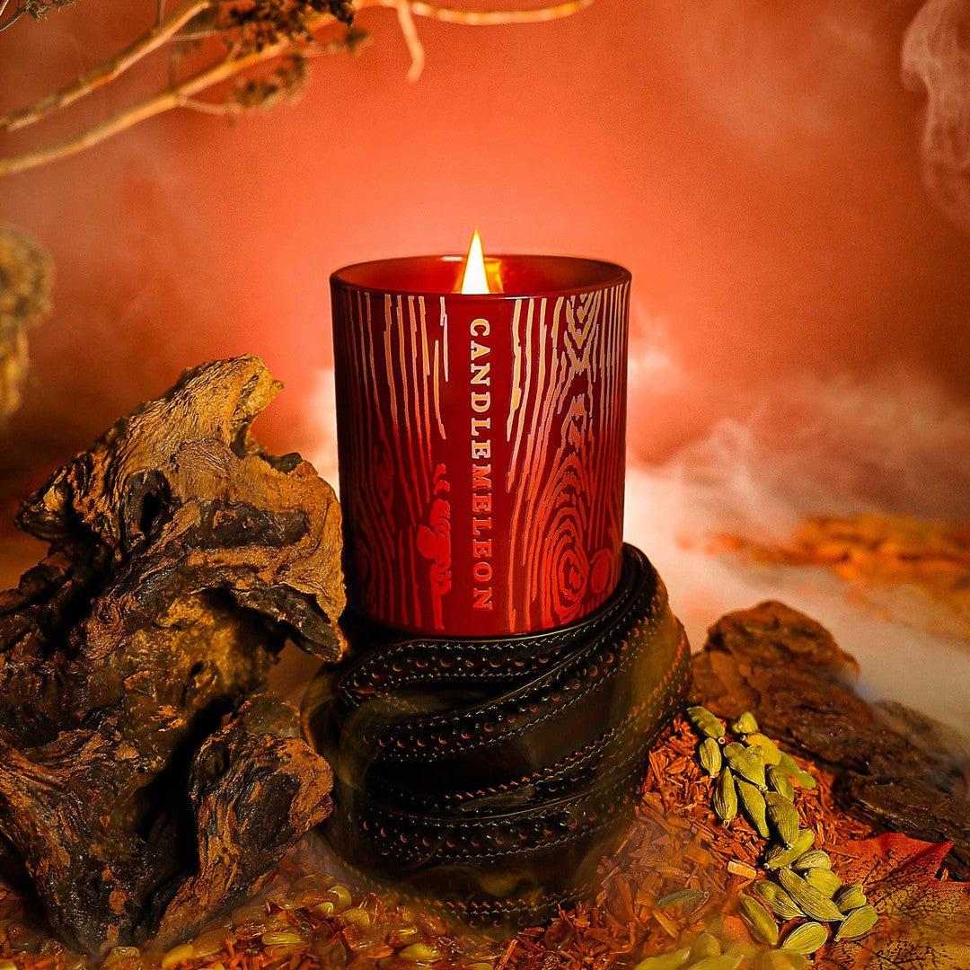 sandalwood tobacco & SOAP one large size for true candle aficionados and the others are chic accessories for any tabletop or mantel Sandalwood Tobacco Candle Forest Of