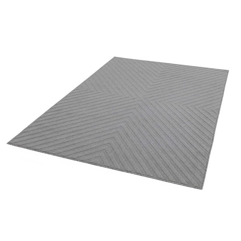 Geometric Grey Arrow Outdoor Rug