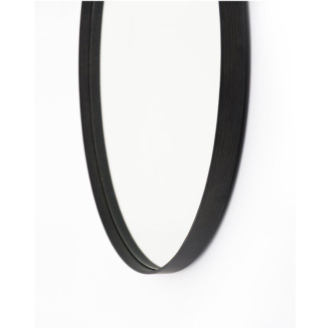 Glance 660 Round Wall Mirror - Dark Oak