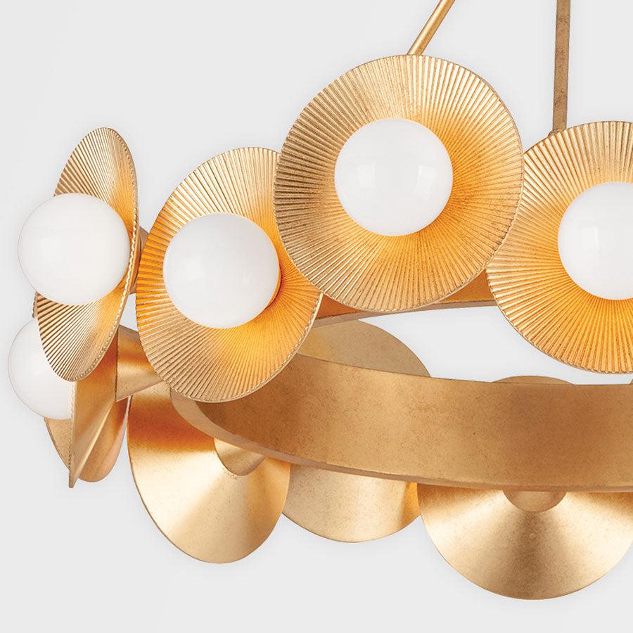 Gold Leaf Emerald Chandelier - Hudson Valley Lighting