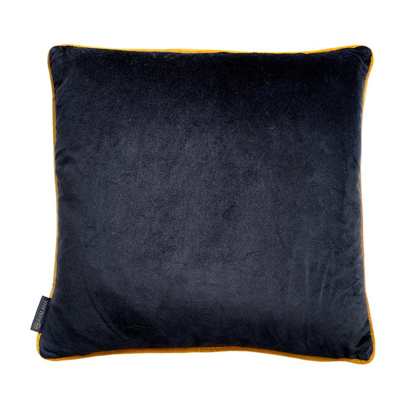 Golden Orient Piped Velvet Cushion Cover