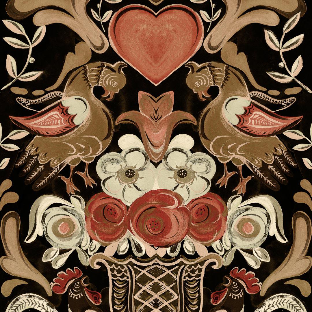 Goldene Henne Wallpaper - Set of 3 Rolls - Mind The Gap