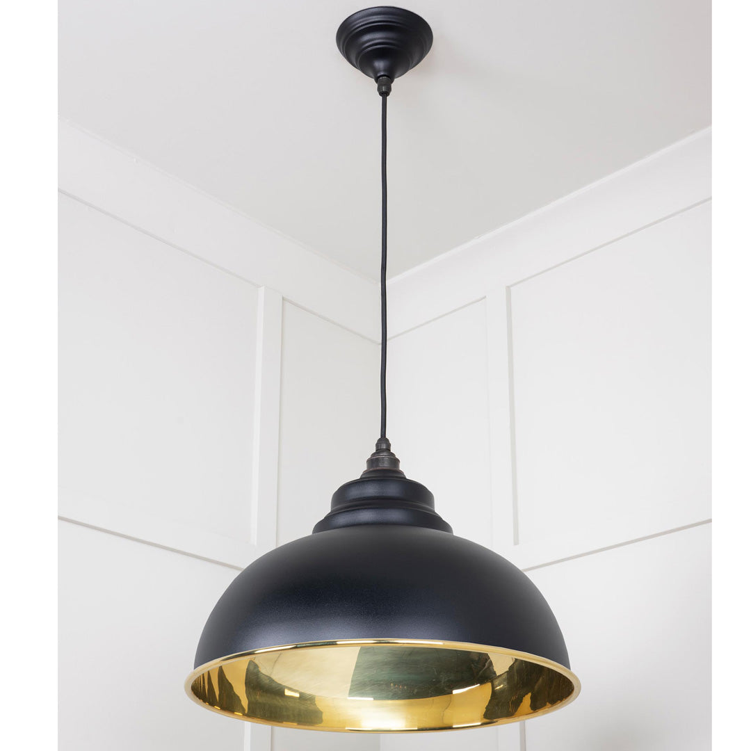 Harborne Pendant Ceiling Light - Elan Black & Brass