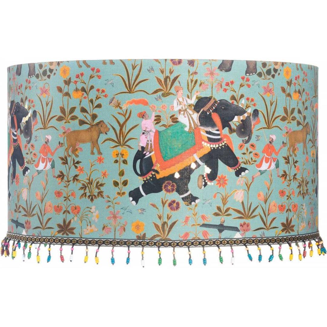 Hindustan Aquamarine Drum Lampshade by MINDTHEGAP
