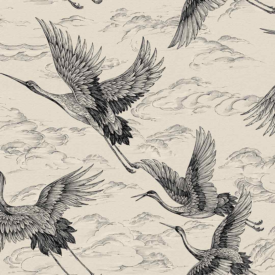 Imperial Ibis Vinyl Wallpaper - Coordonne
