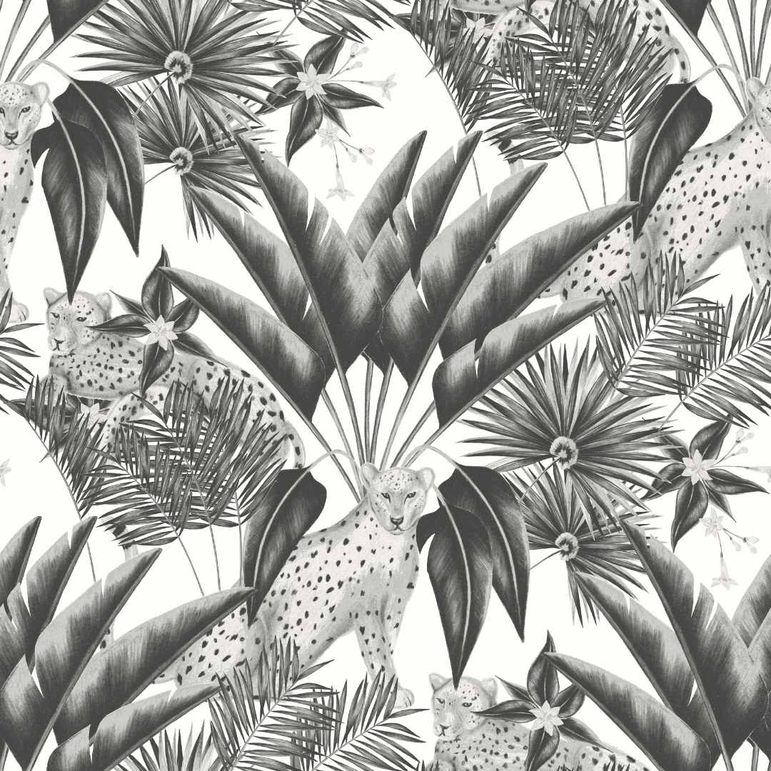 Jungle Cheetah Wallpaper - Neutral - Ohpopsi