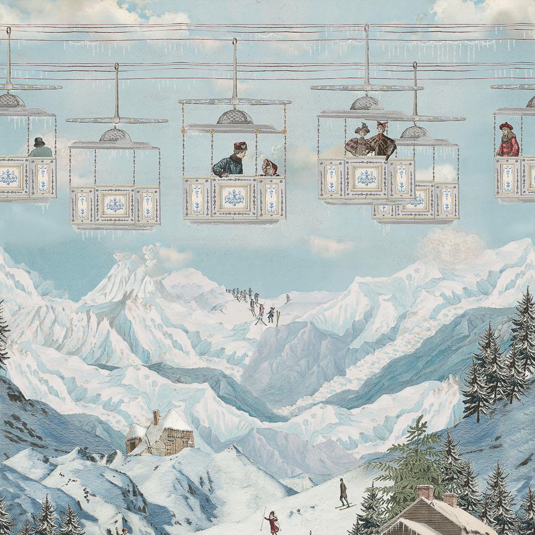 Kaprun Ski Scene Wallpaper - Set of 3 Rolls - Mind The Gap