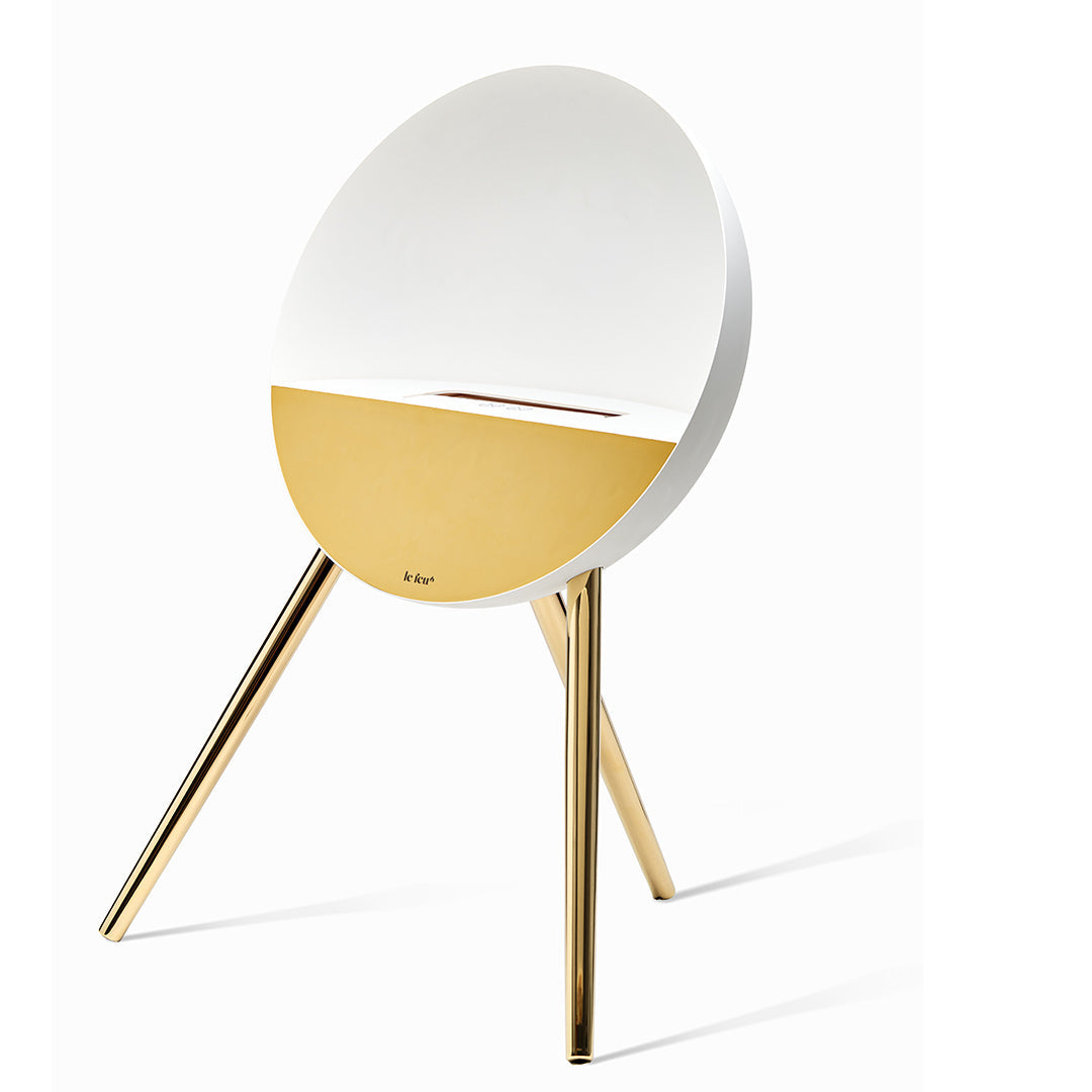 Le Feu Eye - White with Rose Gold Glass